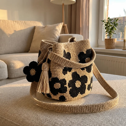Bolso de flores Tejido
